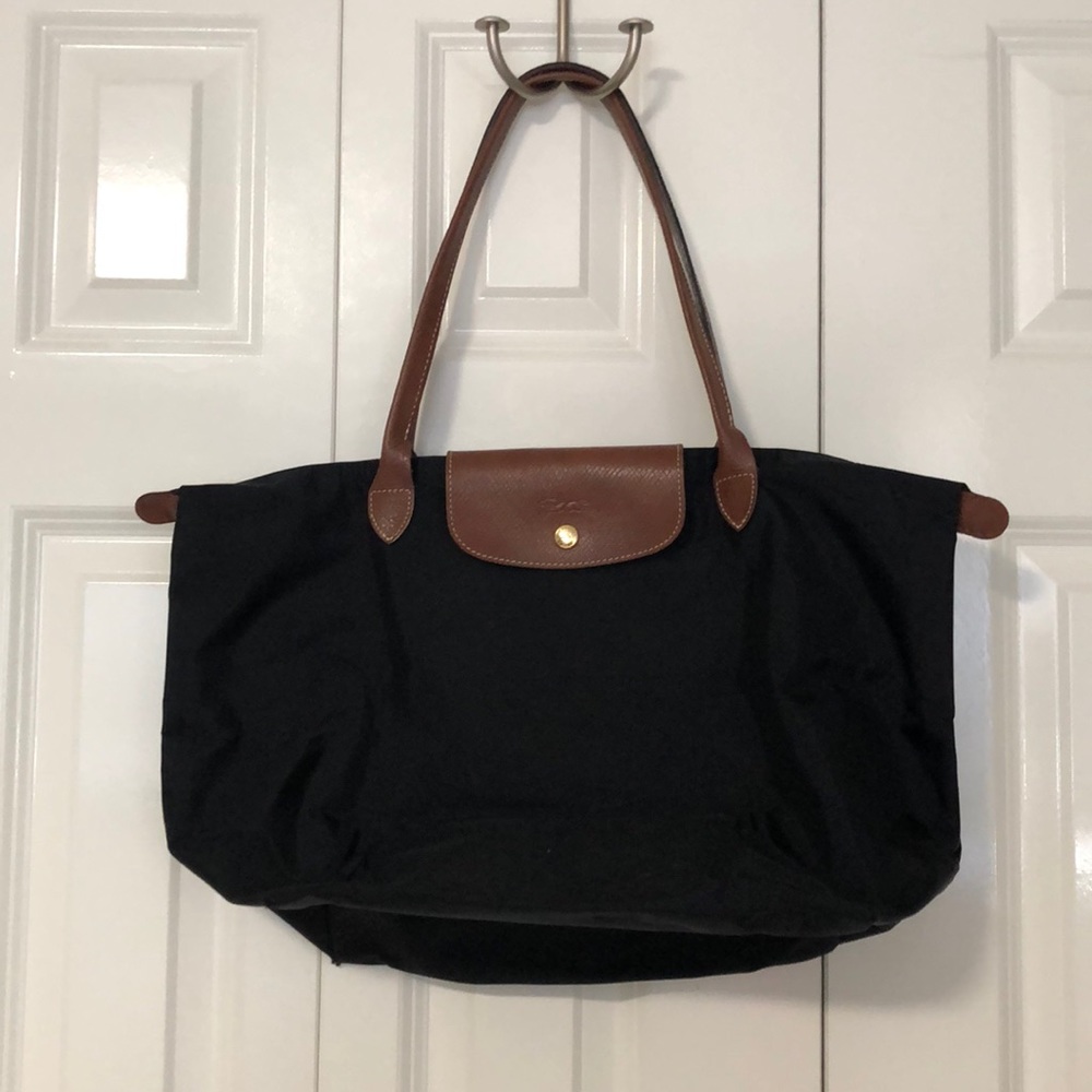 Black Le Pilage Longchamp Shoulder Tote Bag